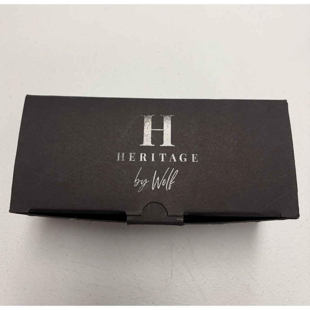 Heritage By Wolf Watch Box Navy Leather Storage Case NEW In Box